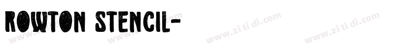 Rowton Stencil字体转换